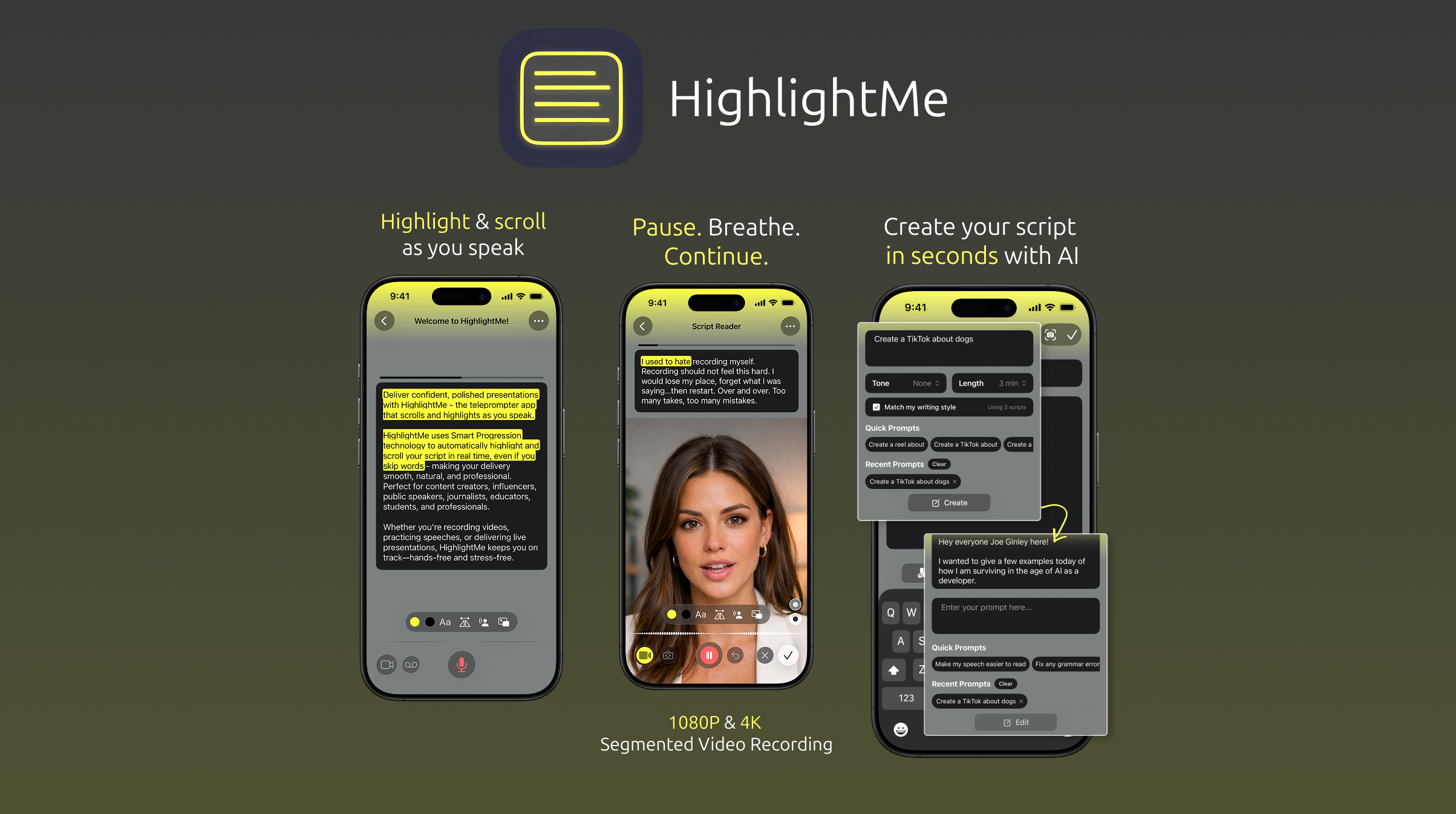 HighlightMe - Teleprompter — 官网预览图